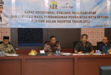 Rakor Realisasi APBD Kota Serang. Foto: Aden Hasanudin