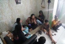 Para pekerja seks komersial yang terjaring razia Satpol PP Kabupaten Tangerang. Foto: Antara