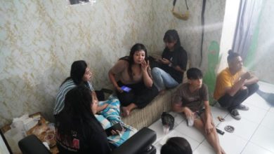 Para pekerja seks komersial yang terjaring razia Satpol PP Kabupaten Tangerang. Foto: Antara