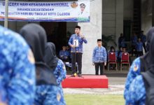 Robinsar, Wali Kota Cilegon memipin upcara Hari Kesadaran Nasional. Foto Daeng Yusvin