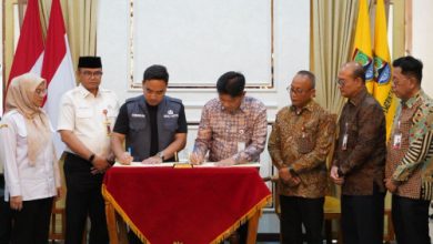 Pemkot Cilegon dan Bank Banten kerjasama slayanan perbankan di RSUD Cilegon. Foto Daeng Yusvin