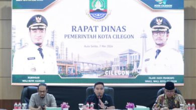 Wali Kota Cilegon, Robinsar mengumpulkan seluruh OPD. Foto Daeng Yusvin