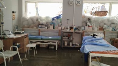Ruang rumah sakit di Ukraina dihatam arteleri kaliber 150 mm. Foto: MSF