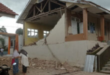 Salah satu rumah yang rusak akibat gempa bumi Cianjur. Foto: BNPB