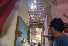 Salah satu rumah di Tangsel yag rusak parah akibat ledakan misterius. Foto: Antara