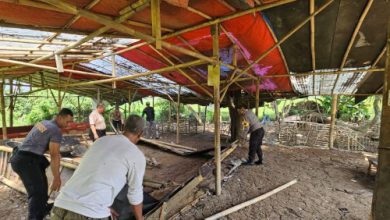 Lokasi judi sabung ayam di Kapung Ilat, Kabupaten Tangerang. Foto: Antara