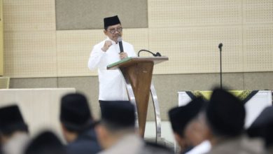 Wali Kota Tangerang, Sachrudin memberikan sambutan. Foto Antara