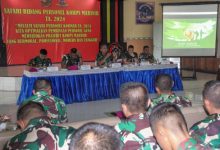 Prajurit Menkav 2 mar menerima safari bidang personel. Foto: Ahmad Munawir - Menkav 2 Mar