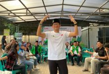 Sandiago Salahudin Uno, Ketua Bapilu PPP kampanyekan Ganjar - Mahfud di Cipondoh. Foto: Iqbal Kurnia