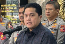 Ketua Umum PSSI, Erick Thohir di Mabes Polri. Foto: LKBN Antara