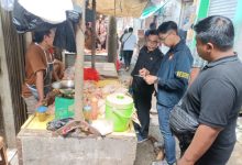 Satgas Pangan Polres Serang sidak ke Pasar Ciruas. Foto: Yono