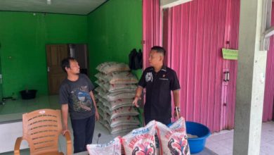 Pemantauan harga beras di sejumlah lokasi oleh Satgas Pangan Polres Serang. Foto Yono