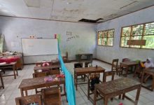 Kondisi ruangan di salah satu SDN Bangkuyung 2 Pandeglang. Foto Antara
