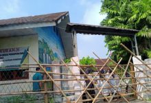 SDN Kuranji Kota Serang kembali disegel orang yang mengaku ahli waris tanah tersebut. Foto: Antara