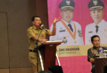 Sekda Kabupaten Tangerang, Moch Maesyal Rasyid memberikan sambutan. Foto: Iqbal Kurnia