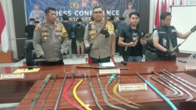 Kapolresta Serang Kota, Kombes Pol Sofwan Hermanto gelar jumpa pers. Foto: Yono