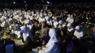 Serang Mengaji di Alun-alun Kota Serang. Foto Antara