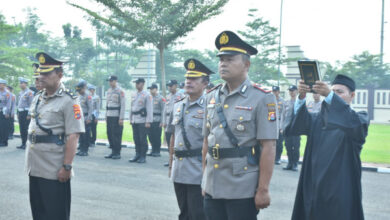 Sertijab Kasat Samapta, Kapolsek Ciruas dan Kapolsek Ciekusal. Foto: Yono