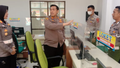 Sidak Kapolres Serang, AKBP Yudha Satria. Foto: Yono