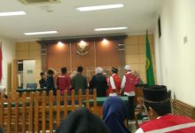 Sidang kasus BBM ilegal jenis minyak cong di PN Serang. Foto: Adam Maulana