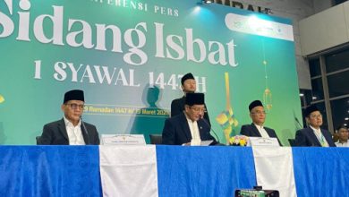 Menteri Agama, Nasaruddin Umar mengumumkan 1 Syawal atau Lebaran 2026. Foto Lipoutan6