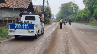 Lokasi kecelakaan pengendara honda beat. Foto: Yono