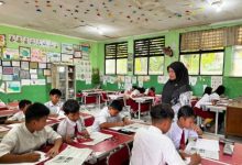 Para murid SD di Kota Tangerang. Foto Antara