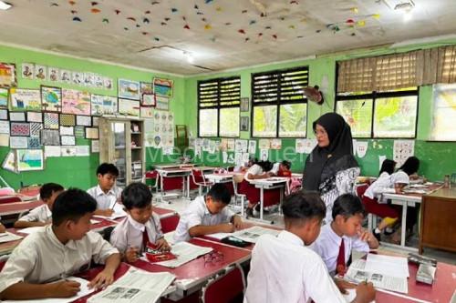Para murid SD di Kota Tangerang. Foto Antara