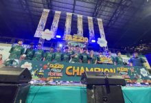 Tim Putera SMA Muhi juara 1 Lomba Bola Basket Yamaha Fazzio. Foto Yusron Ardi Darmawan