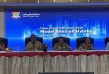 Sosialisasi Hybird Learning atau kelas belajar online SMPN Kab Tangerang. Foto: Iqbal Kurnia