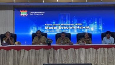 Sosialisasi Hybird Learning atau kelas belajar online SMPN Kab Tangerang. Foto: Iqbal Kurnia