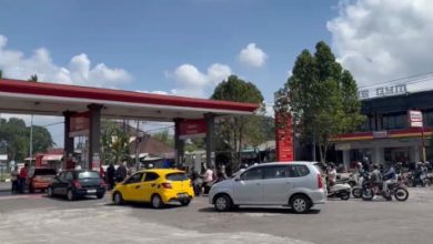 Salah satu SPBU di Jembrana, Bali yang antreannya mulai berkurang. Foto Pertamina Patra Niaga