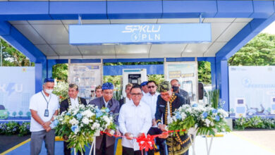 Statsiun Pengisian Kendaraan Listrik Umum (SPKLU) di KP3B, Kota Serang. Foto: Aden Hasanudin