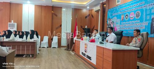 Pembekalan relawan SPPG Polres Serang. foto: Yono