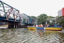 Sungai Ciasadane di Kota Tangerang turun 40 persen. Foto Antara