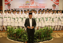 Walikota Serang, Syafrudin kukuhkan Paskibraka. Foto: Aden Hasanudin