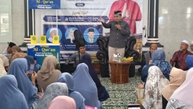 Tabligh Akbar Muharam di Masjid Al Furqon Perumahan Lopang Indah. Foto Yono