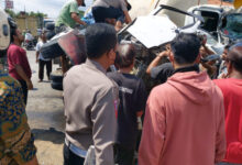 Tabrakan beruntun di Taktakan, Kota Serang. Foto: Yono