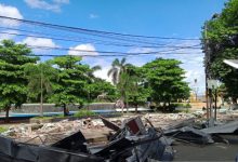 Kawasan Taman Sari usai kios-kios dibongkar. Foto: Antara