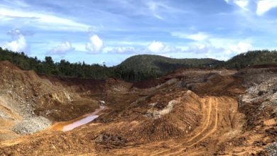 Salah satu tambang nikel di Raja Ampat, Papua. Foto: Antara