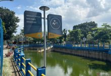 Salah satu kolam retensi di Kota Bandung. Foto: Antara