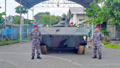 Tank Amfibi Yonranratfib 2 Ma untuk pengamanan kunjungan Presiden RI. Foto: Ahmad Munawir - Menkav 2 Mar