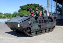 Ranpur Marinir untuk pengamanan VVIP dari Menkav 2 Mar. Foto: Munawir- Menkav 2 Mar