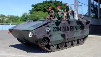 Ranpur Marinir untuk pengamanan VVIP dari Menkav 2 Mar. Foto: Munawir- Menkav 2 Mar