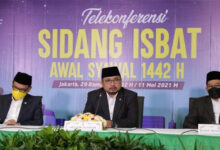 Menteri Agama, Yaqut Cholil Qoumas memberikan keterangan keputusan awal ramadan.