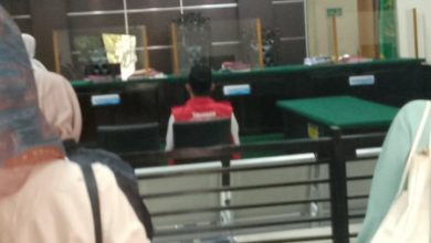 Sidang penjualan materai palsu di PN Serang. Foto: Adam Maulana