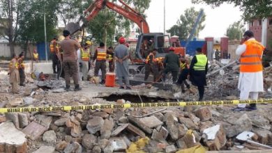 Ledakan bom di sebuah masjid di Pakistan. Foto Arab News