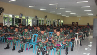 Prajurit Yonranratfib 2 Mar uji pemeriksaan kesehatan jiwa. Foto: Renoindhar - Menkav 2 Mar