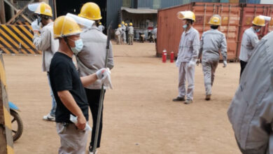 Pekerja asing dalam bentrok di PT GNI. Foto: DPP SPN