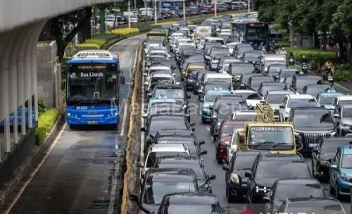 Layanan transjakarta untuk mendukung arus balik. Foto Antara